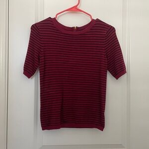 Red and Black Striped Women’s Shirt